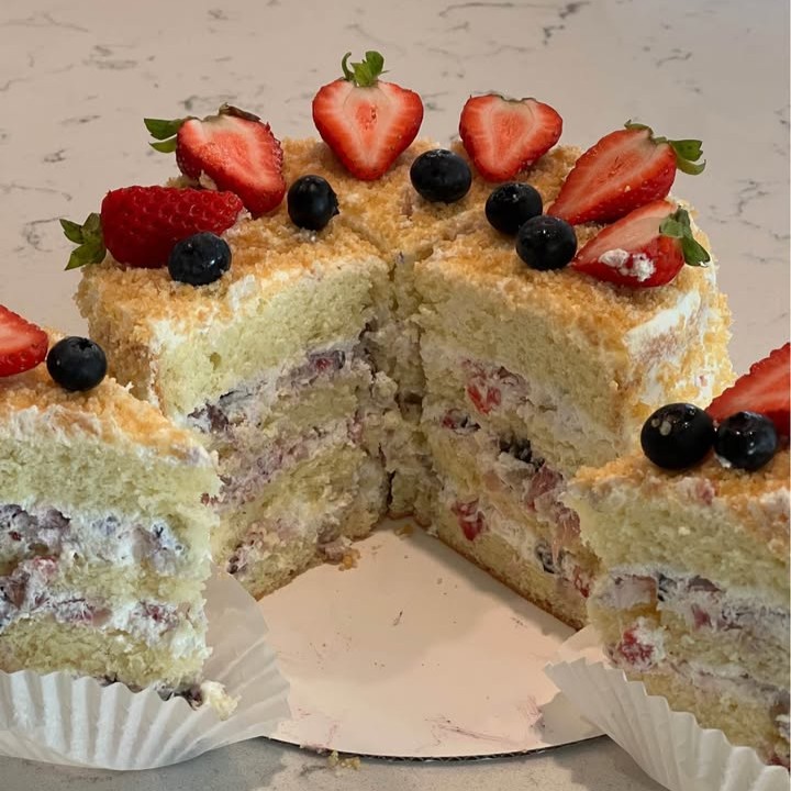 Vanilla Berry Cake